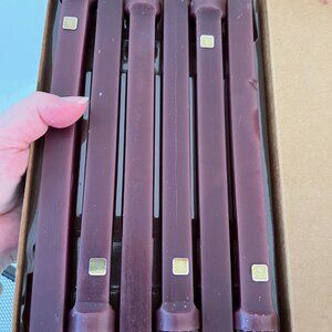 PartyLite 10" Square Taper in Mulberry - Set of 6